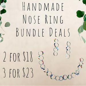 Handmade hoop nose ring bundle deals 2/ $18 3/ $23